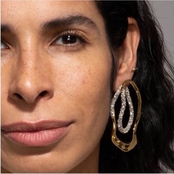 ALEXIS BITTAR • Solanales Organic double hoop loop Post Drop Earrings - Picture 4 of 9